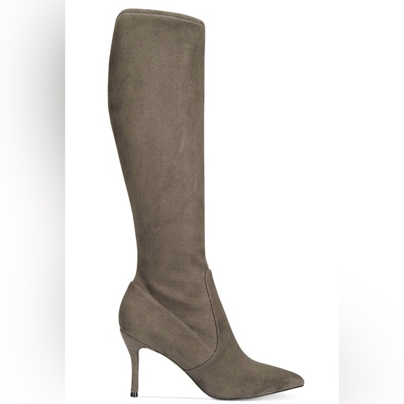 NWT Nine West Calla Pointed-Toe Tall Women’s Boots Gray Knee-High 8 1/2 M - Picture 4 of 9